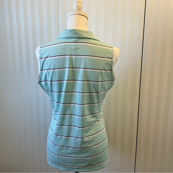 Nike green white gray golf short sleeve polo tour performance Dri-Fit Size M - Picture 2 of 6